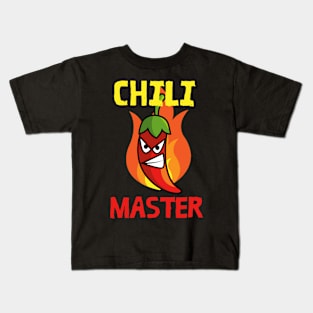 Chili Master Hot Spicy Chef Cook Kids T-Shirt